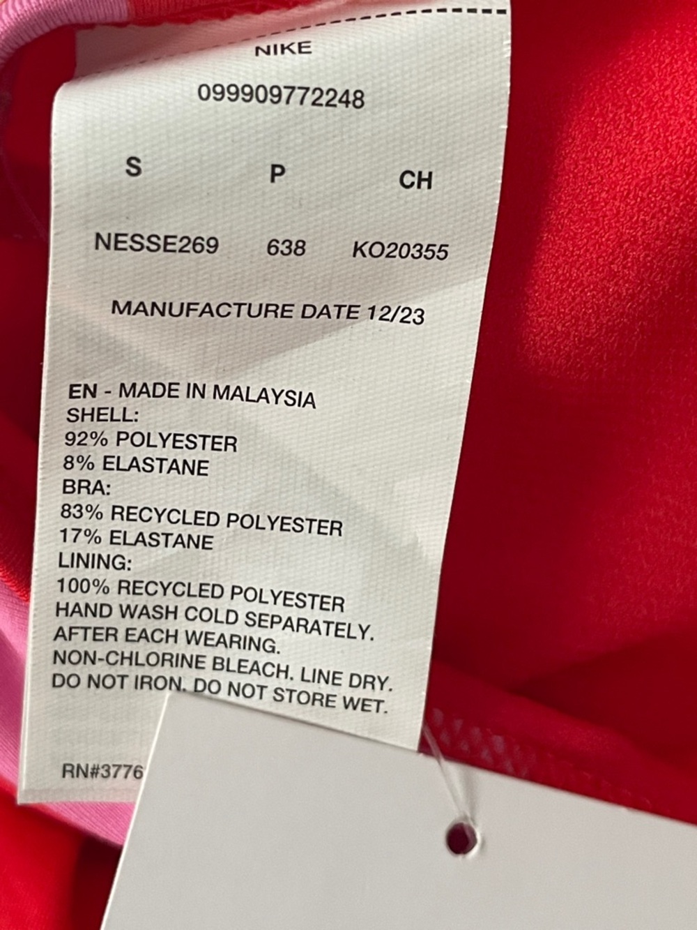 ♥️Women's♥️Nike Statement Red & Pink
Stripe Layered Tankini- Size (S) - Picture 7 of 7